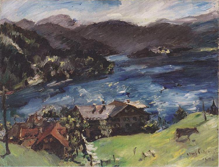 Lovis Corinth Walchensee, Landscape with cattle France oil painting art